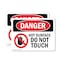 Signmission Hot Surface Sign, 18 in H x 24 in W, Plastic, Hot Surface Do Not Touch OS-2PACK-DS-P-1824-L-2231 - alternate 1
